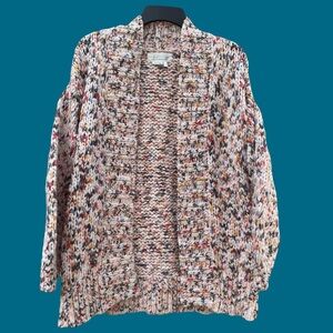 Anthropologie Textured Knit Cardigan in Multicolor